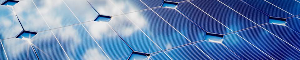Blue solar panel